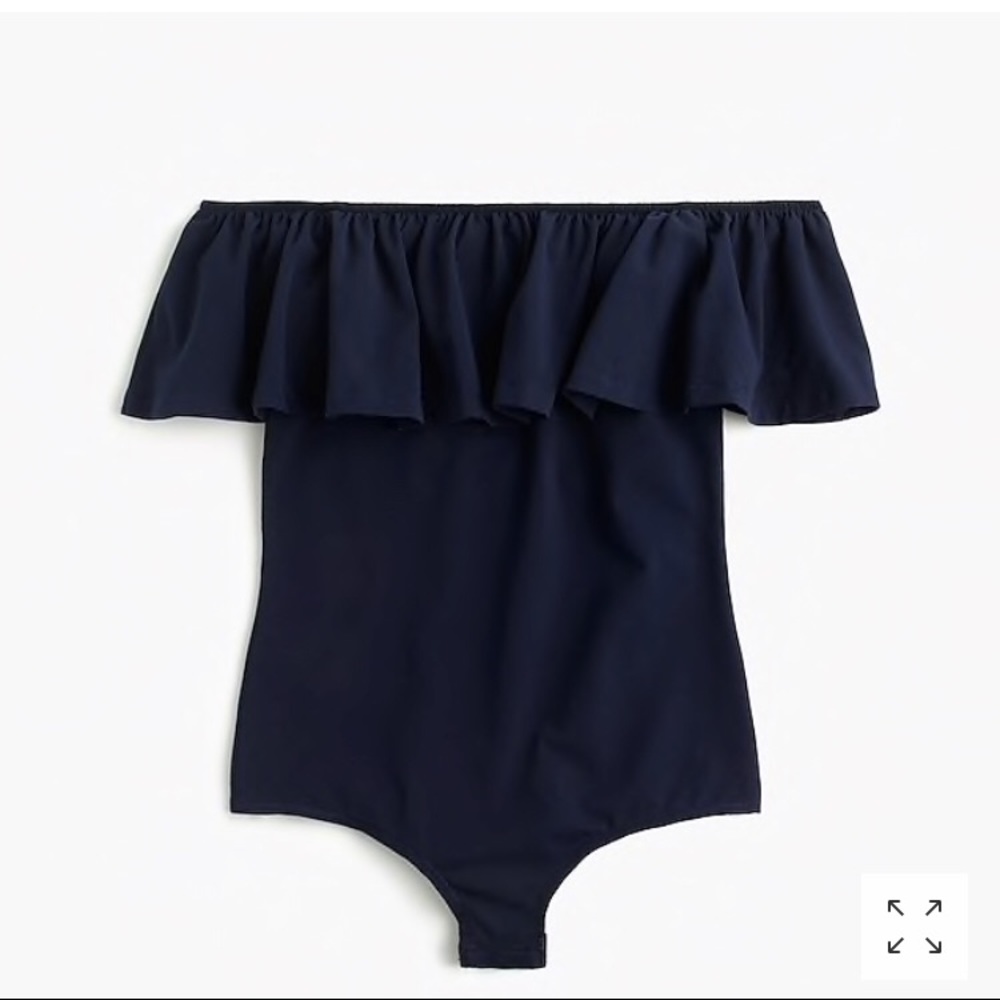 NWT Jcrew Off-the-shoulder ruffle bodysuit